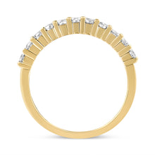 Load image into Gallery viewer, IGI Certified 1/2 Cttw Diamond 10K Yellow Gold Prong Set Fluted Band Style Wedding Ring (J-K Color, I1-I2 Clarity) - Size 7
