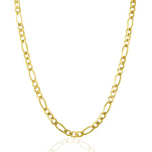 Load image into Gallery viewer, 4.5mm 14k Yellow Gold Solid Figaro Chain
