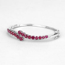 Load image into Gallery viewer, 9.10 Carat Glass Filled Ruby .925 Sterling Silver Bangle
