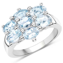 Load image into Gallery viewer, 3.57 Carat Genuine  Blue Topaz .925 Sterling Silver Ring
