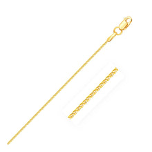 Load image into Gallery viewer, 14k Yellow Gold Round Wheat Chain 1.0mm
