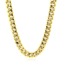 Load image into Gallery viewer, 9.0mm 14k Yellow Gold Semi Solid Miami Cuban Chain
