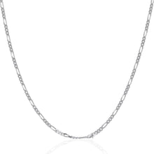 Load image into Gallery viewer, 14k White Gold Solid Figaro Chain 1.9mm
