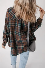 Load image into Gallery viewer, Timeless Women's Classic Plaid Button-Up Long Sleeve Jacket – Lightweight &amp; Stylish Cotton-Blend Outerwear

