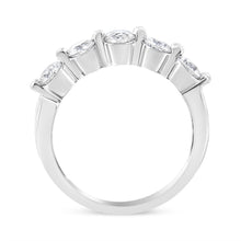 Load image into Gallery viewer, 14K White Gold 1.00 Cttw Brilliant Round Cut Diamond 5-Stone Band Ring (H-I Color, SI2-I1 Clarity) - Ring Size 7
