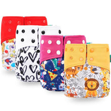 Load image into Gallery viewer, Trend New Print Eco-friendly Cloth Diaper Baby pocket Waterproof Cartoon Owl Baby Diapers Reusable Cloth Nappies For Baby and Kids
