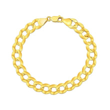 Load image into Gallery viewer, 14k Yellow Gold Solid Curb Bracelet 10.0mm
