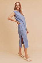 Load image into Gallery viewer, Side Slit Round Neck Sleeveless Midi Elegant Dress–Versatile, Chic, and Timeless Wardrobe Staple with Side Slits and Sleeveless Design for Effortless Style
