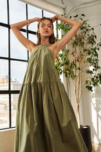 Load image into Gallery viewer, New Summer Crisscross Wide Strap Drawstring Detail Midi Dress For Women – Chic, Sophisticated, Adjustable, Perfect Dress for Casual to Semi-Formal Occasions
