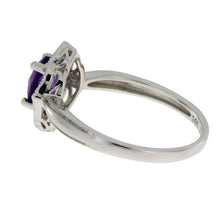 Load image into Gallery viewer, 1.06ct Amethyst Diamond Ring 14KT White Gold
