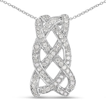 Load image into Gallery viewer, 0.54 Carat Genuine White Diamond .925 Sterling Silver Pendant
