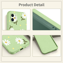 Load image into Gallery viewer, Daisy Silicone Case For iPhone 13 12 Pro Mini 11 Pro Max X XR XS New Ultra Thin Soft Phone Cover Case Daisy Pattern Glossy Soft Silicone Case Cute Girls Case Slim Lightweight Protective Bumper Cover
