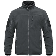 Load image into Gallery viewer, Dark Blue Warm Multi-Pockets Outdoor Tactical Fleece Jacket Soft Unique Style Jacket Work Coats Men's Windbreaker Jacket Sport Hiking Coat For Winter And Autumn
