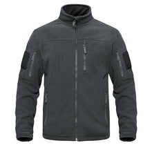 Load image into Gallery viewer, Dark Blue Warm Multi-Pockets Outdoor Tactical Fleece Jacket Soft Unique Style Jacket Work Coats Men's Windbreaker Jacket Sport Hiking Coat For Winter And Autumn
