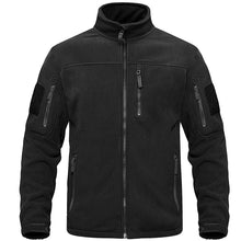 Load image into Gallery viewer, Dark Blue Warm Multi-Pockets Outdoor Tactical Fleece Jacket Soft Unique Style Jacket Work Coats Men's Windbreaker Jacket Sport Hiking Coat For Winter And Autumn
