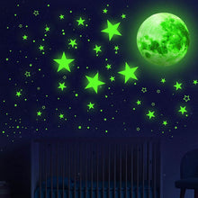 Load image into Gallery viewer, Dark Star Glow and Moon Wall Sticker
