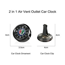 Load image into Gallery viewer, Dashboard Car Clock Air Clip Interior Car Accessories Car Dashboard Clock Cars Air Vent Clip Quartz Clocks Mini Luminous Quartz Analog Watch Universal Pocket Stick On Clock Perfect Decoration for Boats Bikes Auto Home Decoration
