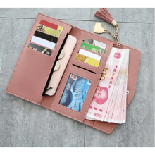 Load image into Gallery viewer, Dazzling Wallets For Phone, Clutch Bag, Purses, Long Wallets For Girl And Ladies Cute Money Coin Pocket And Card Holder Tassel Wallets
