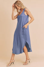 Load image into Gallery viewer, New Round Neck Midi Tank Dress with Pockets for Women – Casual, Comfortable &amp; Functional for Everyday Wear
