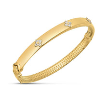 Load image into Gallery viewer, 14k Yellow Gold Trilogy Diamond Bangle (5.40 mm)
