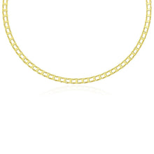 Load image into Gallery viewer, 14k Yellow Gold Men's Necklace with Track Design Links
