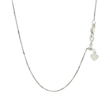 Load image into Gallery viewer, 14k White Gold Adjustable Box Chain 0.7mm
