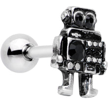 Load image into Gallery viewer, 16G 1/4 Steampunk Ratchet Robot Cartilage Tragus Earring
