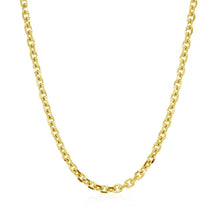 Load image into Gallery viewer, 3.1mm 14k Yellow Gold Diamond Cut Cable Link Chain
