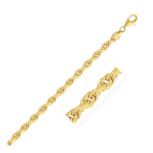 Load image into Gallery viewer, 4.0mm 10k Yellow Gold Solid Diamond Cut Rope Chain
