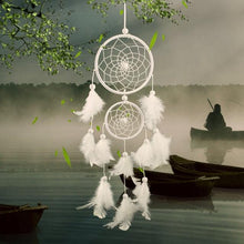 Load image into Gallery viewer, Decoration Home Dream Catchers Hanging Wall Decor Art Pendant Handmade Traditional White Cloud Dream Catcher With Led String Lights Wall Hanging Kids Room Decor Nursery Wall Art Ornament Decor Craft Gift Cute Wind Chimes National Feather Kids Girls
