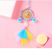 Load image into Gallery viewer, Decoration Home Dream Catchers Hanging Wall Decor Art Pendant Handmade Traditional White Cloud Dream Catcher With Led String Lights Wall Hanging Kids Room Decor Nursery Wall Art Ornament Decor Craft Gift Cute Wind Chimes National Feather Kids Girls
