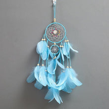 Load image into Gallery viewer, Decoration Home Dream Catchers Hanging Wall Decor Art Pendant Handmade Traditional White Cloud Dream Catcher With Led String Lights Wall Hanging Kids Room Decor Nursery Wall Art Ornament Decor Craft Gift Cute Wind Chimes National Feather Kids Girls
