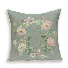 Load image into Gallery viewer, Decorative Plant Flower Throw Pillow Cover Soft Linen Cushion Cover For Living Room Couch Sofa Patio Outdoor Home Decor  Decorative Plant Flower Throw Pillow Covers For Couch Sofa Bed Modern Quality Design Cushion Cover 45x45cm
