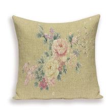 Load image into Gallery viewer, Decorative Plant Flower Throw Pillow Cover Soft Linen Cushion Cover For Living Room Couch Sofa Patio Outdoor Home Decor  Decorative Plant Flower Throw Pillow Covers For Couch Sofa Bed Modern Quality Design Cushion Cover 45x45cm
