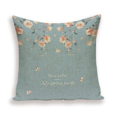 Load image into Gallery viewer, Decorative Plant Flower Throw Pillow Cover Soft Linen Cushion Cover For Living Room Couch Sofa Patio Outdoor Home Decor  Decorative Plant Flower Throw Pillow Covers For Couch Sofa Bed Modern Quality Design Cushion Cover 45x45cm
