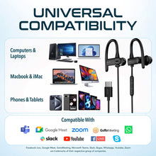 Load image into Gallery viewer, Delton 24EC USB-C Wired Earbuds with Microphone Ergonomic In-Ear Design with Ear Hook
