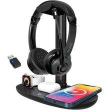 Load image into Gallery viewer, Delton 30X Bluetooth Headset and 3-in-1 Wireless Charging Station with Headset Holder
