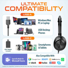 Load image into Gallery viewer, Delton 30Y Professional Wired Mono Computer Headset with Dual Noise Canceling Microphone
