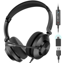 Load image into Gallery viewer, Delton 32Y USB Headset Noise Canceling Stereo Headphone
