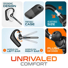 Load image into Gallery viewer, Delton 90X Ultralight Bluetooth Headset with Noise Cancelling Computer Headphone/ Earpiece with Charging Case
