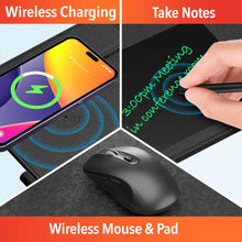 Load image into Gallery viewer, Delton D101and S8 Optical Wireless Mouse and Non-Skid Mouse Pads Wireless Charging for Qi-Enabled Devices
