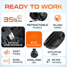 Load image into Gallery viewer, Delton G520 Wireless Bluetooth Headset Gaming and Computer Headphone
