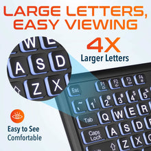 Load image into Gallery viewer, Delton KB20 Large Print USB Wired Lighted 104 Keys Keyboard
