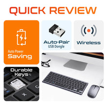 Load image into Gallery viewer, Delton N35 Wireless Keyboard and Mouse, Bluetooth Keyboard Mouse Combo Auto Pair USB Dongle
