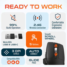 Load image into Gallery viewer, Delton S18 2.4G Ergonomic Wireless Mouse
