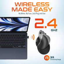 Load image into Gallery viewer, Delton S22 Ergonomic Vertical Wireless Mouse with USB Dongle Right Handed Computer Pointing Device

