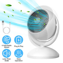 Load image into Gallery viewer, Desk Air Circulator Fan 4 Speed Adjustment
