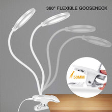 Load image into Gallery viewer, Desk Lamp Touch Clip Study Light Gooseneck Desktop USB Rechargeable Bedroom Lamp Bedside Bedside Desk Clip-on Table Lamp Decorative Table Lamp Cute Study Lamps for Bedroom Décor
