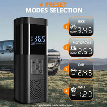 Load image into Gallery viewer, Portable Electric Tire Inflator – 150PSI Air Compressor with Digital Gauge &amp; LED Light
