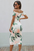 Load image into Gallery viewer, Charming Printed Off-Shoulder Midi Dress with Slit Classy &amp; Feminine Look
